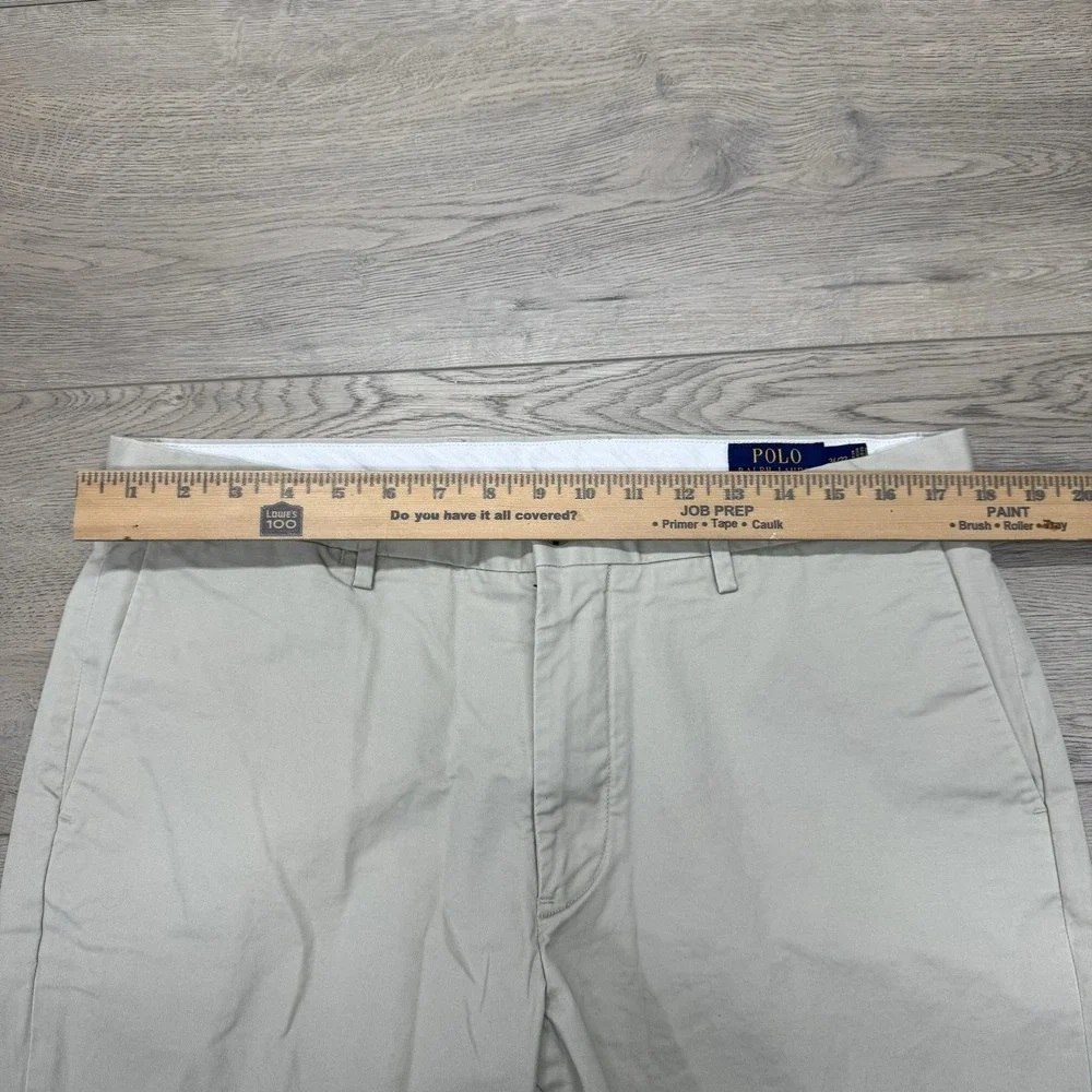 Polo Ralph‎ Lauren Khaki Beige Straight Fit Pants Men's Sz 36x32 Preppy